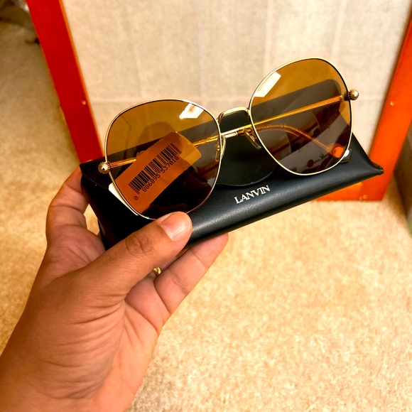 Lanvin Gold-Toned Aviator Sunglasses